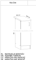 GALA MEBLE K02-D30 Manual de montaje