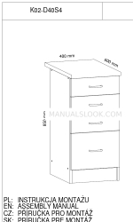 GALA MEBLE K02-D404S Montagehandleiding