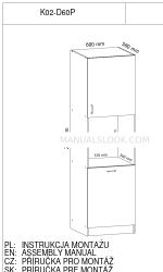 GALA MEBLE K02-D60P Руководство по сборке