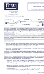 DBI SALA 2200401 Instructions pour l'utilisateur