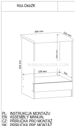 GALA MEBLE K02-D60ZK Manuel d'assemblage