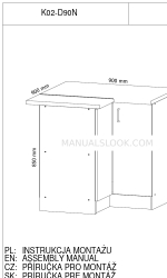 GALA MEBLE K02-D90N Manuale di montaggio