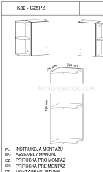 GALA MEBLE K02-G25PZ Manual de montagem