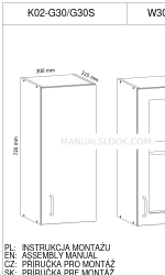 GALA MEBLE K02-G30 Manual de montagem