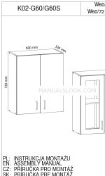 GALA MEBLE K02-G60 Краткое руководство по эксплуатации