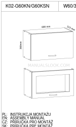 GALA MEBLE K02-G60KSN Manual de montagem