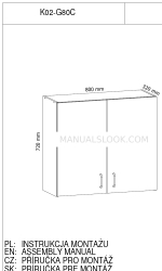 GALA MEBLE K02-G80C Montagehandleiding