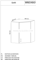 GALA MEBLE W60X60/72NAR 조립 설명서