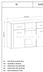 GALA MEBLE XL K2D2S Manual de montagem