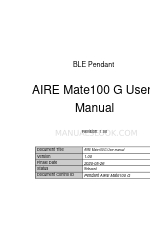 Aire Mate100 G Manual do utilizador