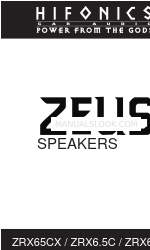 Hifionics ZEUS ZRX6.5C Посібник користувача