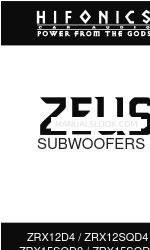 Hifionics Zeus ZRX12SQD4 Podręcznik użytkownika