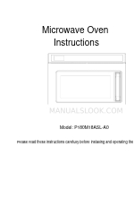 Galanz P180M18ASL-A0 Instructions Manual