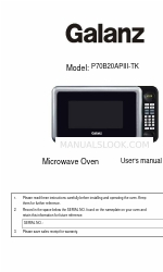 Galanz P70B20APIII-TK Podręcznik użytkownika