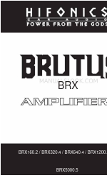 Hifonics BRUTUS BRX160.2 사용자 설명서