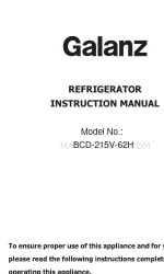 Galanz BCD-215V-62H Instruction Manual