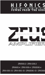 Hifonics Zeus ZRX1000.1D Kullanıcı Kılavuzu