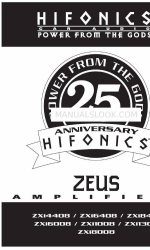 Hifonics Zeus Zxi 8008 Podręcznik użytkownika