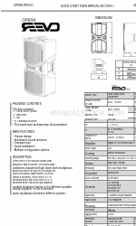 dBTechnologies Opera REEVO 210 빠른 시작 사용 설명서