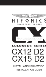 Hifonics COLOSSUS CX Series Panduan Instalasi