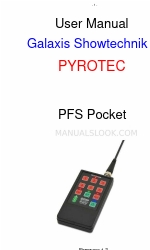 GALAXIS SHOWTECHNIK PYROTEC PFS Pocket Manual do utilizador