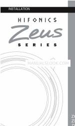 Hifonics zeus series 빠른 시작 매뉴얼