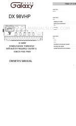 Galaxy DX 98VHP Owner's Manual