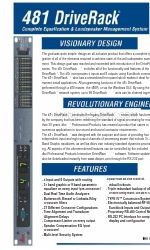 dbx DriveRack 481 Specification Sheet