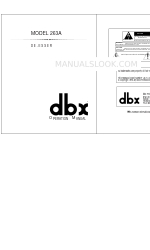 dbx 263A Bedieningshandleiding