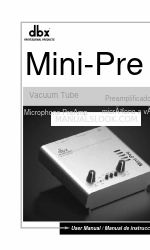 dbx Mini-Pre Manual do utilizador