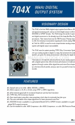 dbx Visionary Design 704x Folleto y especificaciones