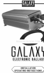 Galaxy Electronic Ballast Instruções de instalação e funcionamento