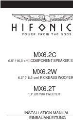 Hifonics MX6.2C Руководство по установке