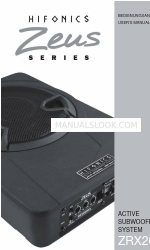 Hifonics zeus series User Manual