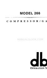 dbx 266 Operation Manual