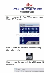 dbx ZonePRO Manuale di avvio rapido