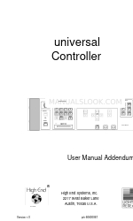 High End Systems Universal Controller Addendum au manuel de l'utilisateur