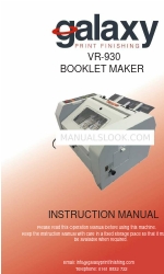 Galaxy Print Finishing VR-930 Gebrauchsanweisung
