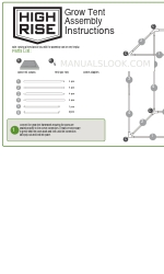 High Rise Grow Tent Instrucciones de montaje
