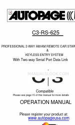 Autopage C3-RS-625 Instrukcja obsługi