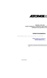 Autopage MA-200 Manual de operação