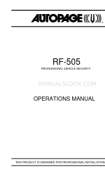 Autopage RF-505 Instrukcja obsługi