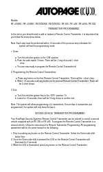 Autopage RST2053AL Transmitter Programming