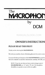 Dcm MACROPHONE Інструкція для користувача