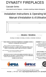 Dynasty Fireplaces Cascade DY-BTX82 Instrucciones de instalación y manual de instrucciones