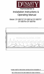 Dynasty Fireplaces DY-BEF45 ホームオーナー用設置説明書＆取扱説明書