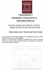 Dynasty Fireplaces EF42D Instructions d'installation et manuel d'utilisation du propriétaire de la maison