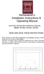 Dynasty Fireplaces EF43D Instructions d'installation et manuel d'utilisation