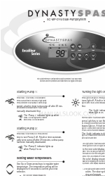 Dynasty Spas Excalibur SC-MP-DY4/Dual-Pump System Tarjeta de referencia rápida