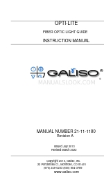 Galiso OPTI-LITE Manual de instruções